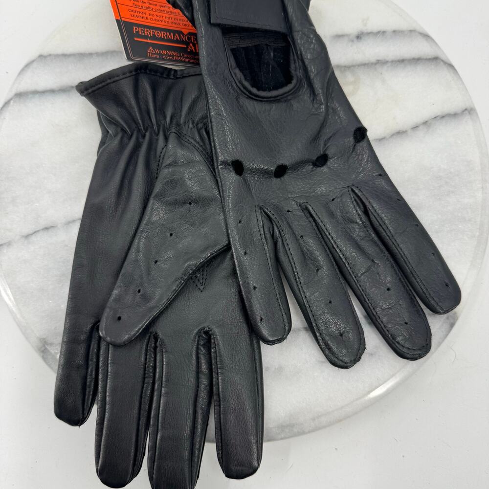 NWT Milwaukee Leather SH247 Men's Black Leather Unlined Driving Gloves - Picture 6 of 7